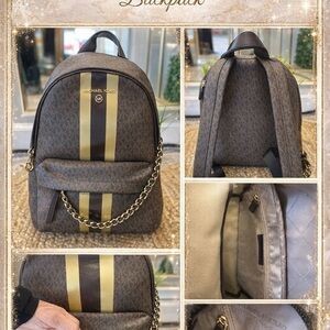 Michael Kors Brown and Gold MBackpack
